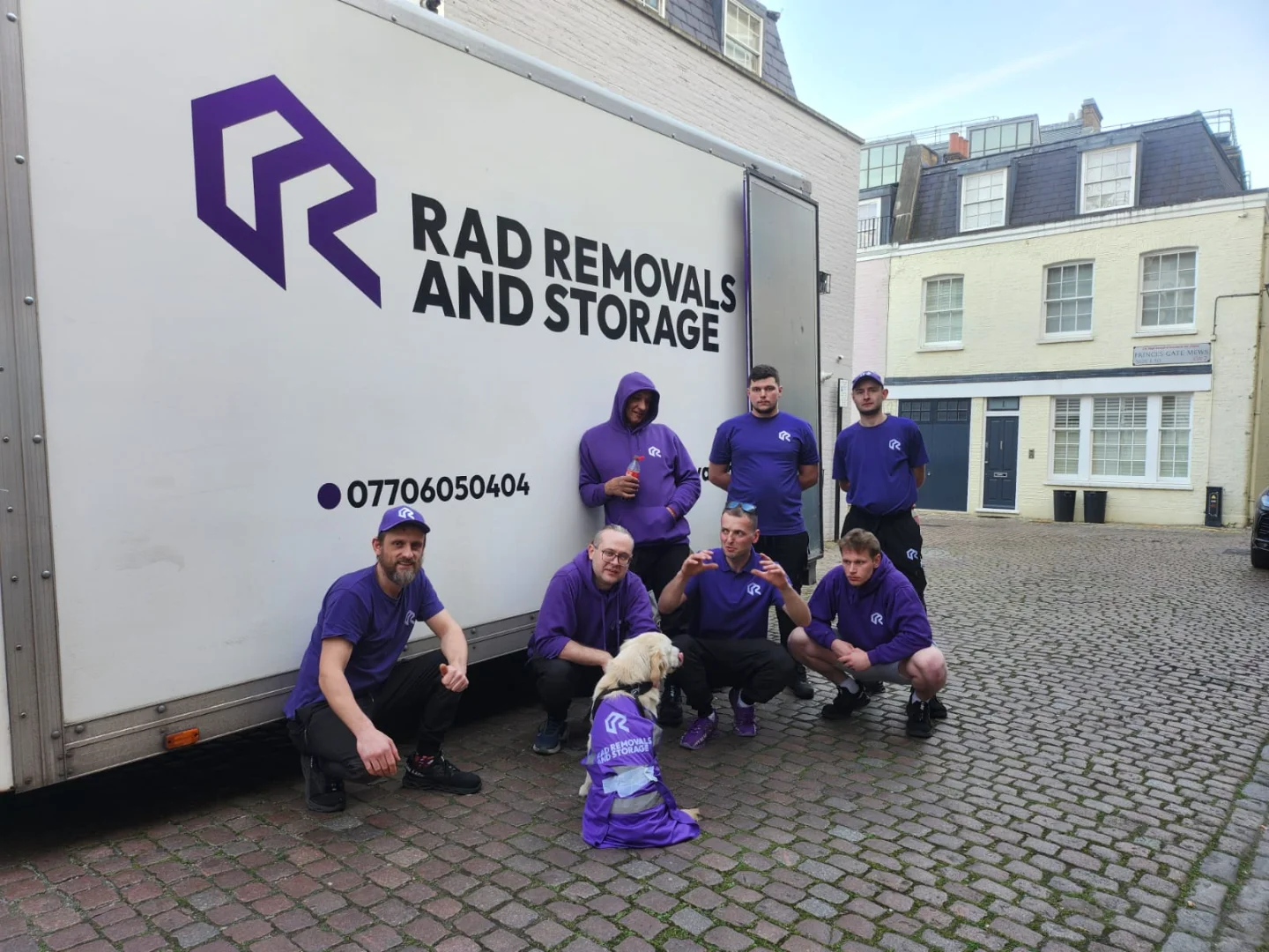 ad Removals team delivering storage move in South Kensington near Science Museum, West London